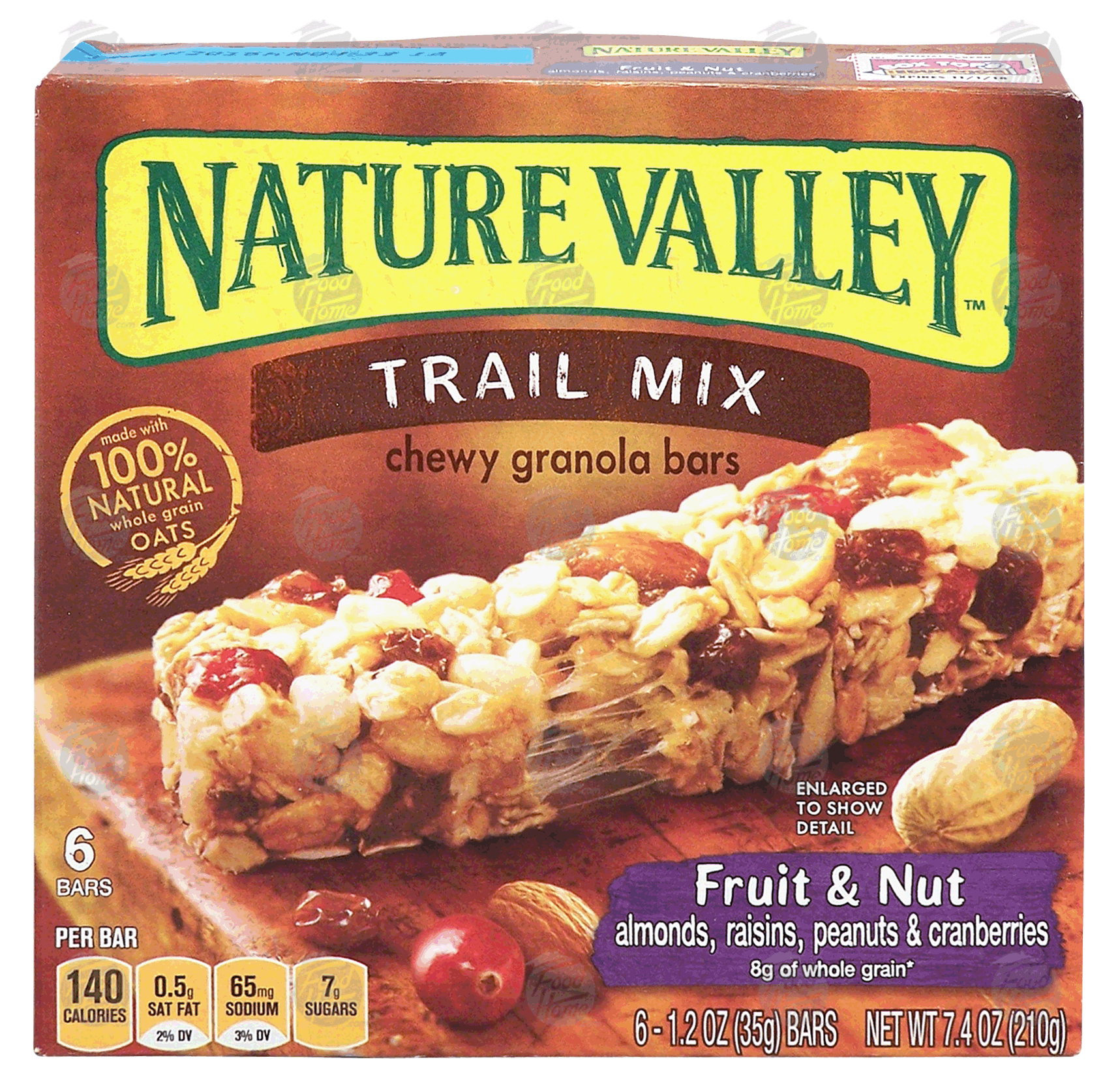 Nature Valley  chewy trail mix, fruit & nut, almond, raisin, peanut & cranberry, 6-bars Full-Size Picture